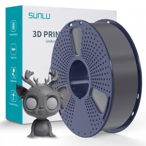 فیلامنت PLA PLUS پلاس برند SUNLU رنگ خاکستری 1.75mm