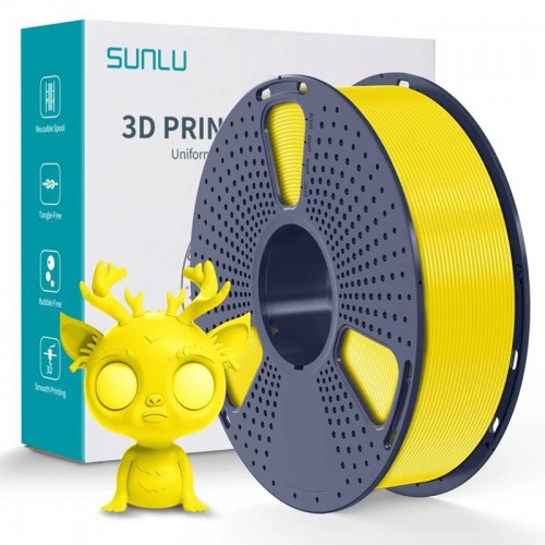 فیلامنت PLA PLUS پلاس برند SUNLU رنگ زرد 1.75mm