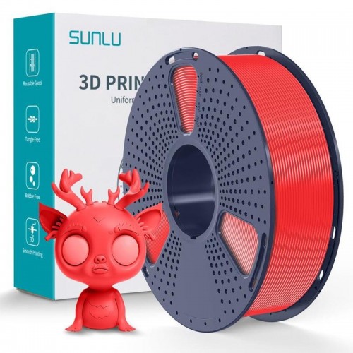 فیلامنت PLA PLUS پلاس برند SUNLU رنگ قرمز گیلاسی 1.75mm