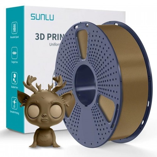 فیلامنت PLA PLUS پلاس برند SUNLU رنگ قهوه ای 1.75mm