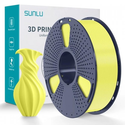 فیلامنت PLA PLUS پلاس برند SUNLU رنگ زرد لیمویی 1.75mm