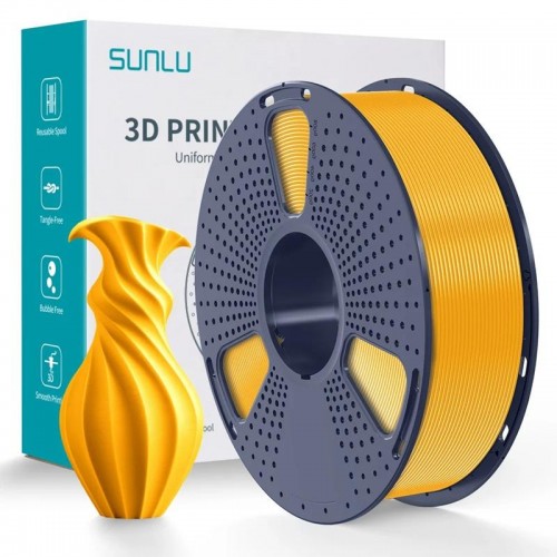 فیلامنت PLA PLUS پلاس برند SUNLU رنگ طلایی روشن 1.75mm