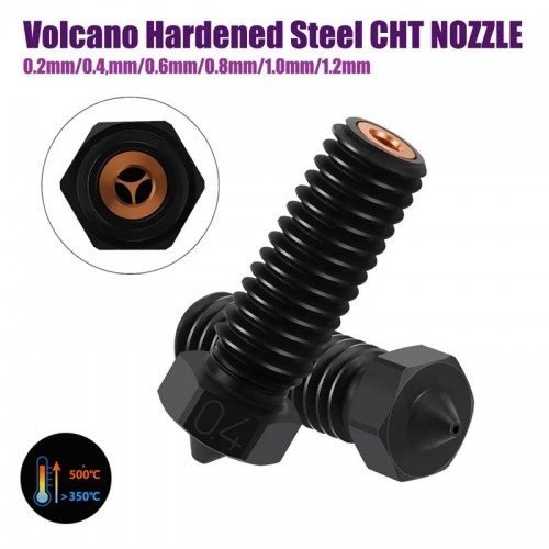 نازل فولادی سخت جریان بالا ولکانو  E3D V6 Volcano Hardened steel CHT Nozzle  