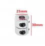 کوپلینگ آلومینیومی سخت 12X12 میلیمتر Rigid Clamping Coupling D25 L30