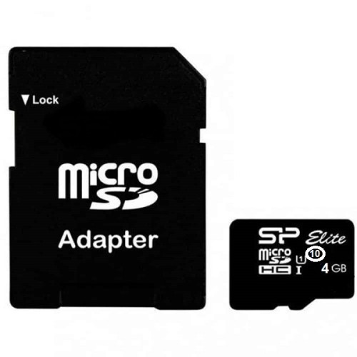 کارت حافظه میکرو اس دی Micro SDHC 4G گیگابایت کلاس 10 همراه با آداپتور 