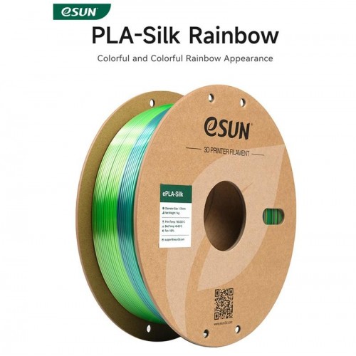 فیلامنت PLA ابریشمی ایسان رنگین کمان eSilk PLA Rainbow 1.75