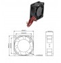 فن 18 ولت DC براشلس 40x40x15mm