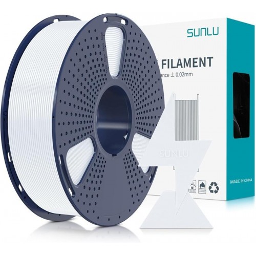 فیلامنت PLA سرعت بالا High Speed PLA برند SUNLU رنگ سفید 1.75mm