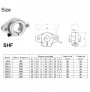 ساپورت شفت افقی SHF30 Horizontal