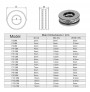 بلبرینگ کف گرد Flat Thrust Ball Bearing F10-18M