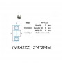 بلبرینگ مینیاتوری MR42ZZ ابعاد 2x4x2mm