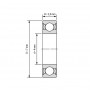 بلبرینگ مینیاتوری MR74ZZ ابعاد 4x7x2.5mm